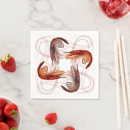 エビ長アンテナ紙ナプキン スタンダードカクテルナプキン (インサイチュ)