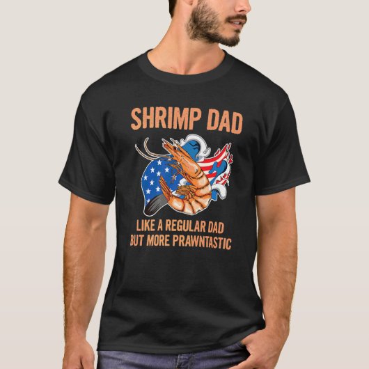 エビ食べ引用文用メンズパパエビ1 Tシャツ (正面)
