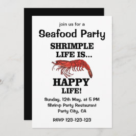 エビ魚の海鮮パーティー 招待状