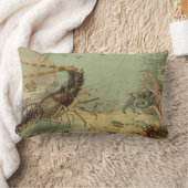 エビ, 水中の海の生物, ヴィンテージの海洋動物 ランバークッション (ブランケット)