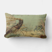 エビ, 水中の海の生物, ヴィンテージの海洋動物 ランバークッション (正面)