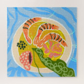 エビ | 海老シーフード皿 ジグソーパズル (横)