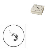 エビ、航海の海、海、マリンゴム印 ラバースタンプ (押印)