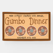 エビGumbo Stew Louisiana LAニューオーリンズ食品 横断幕 (横)