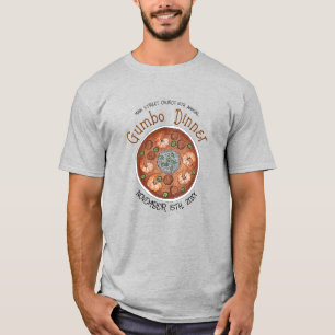 エビGumbo Stew Louisiana LAニューオーリンズ食品 Tシャツ