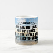 エピクテトス-物事観引用文 コーヒーマグカップ (中央)
