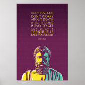 エピクロス引用文:神を恐れてはいけない ポスター (正面)