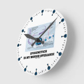エピジェネティクスは私の手口(メカニズム)である ラウンド壁時計 (傾斜)