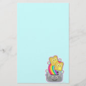 エピックおもしろいかわいいかわいいレインボートーストラブアート 便箋 (正面)