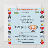 エピックな誕生日バイブス - マルチプレイヤーゲーム招待状 (正面)