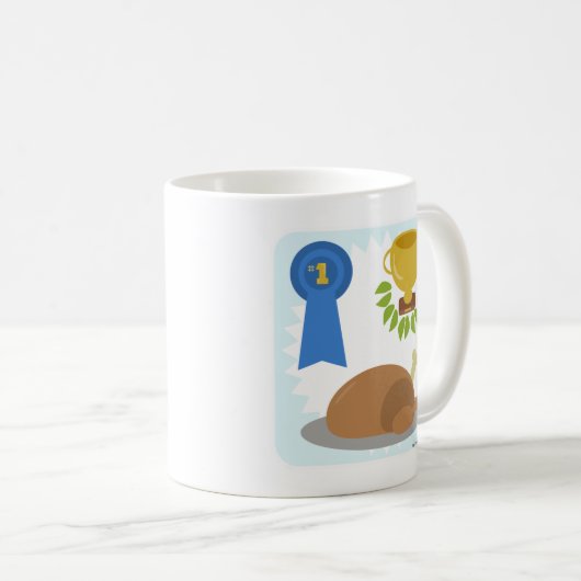 エピックウィナーチキンディナーロゴ漫画デザイン コーヒーマグカップ (正面右)