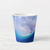 エピックウェーブを上に帆船 カフェラテマグ (正面)