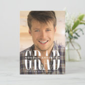 エピックグラード縦型写真卒業パーティー 招待状 (スタンド正面)