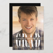 エピックグラード縦型写真卒業パーティー 招待状 (正面/裏面)