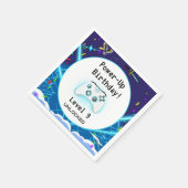 エピックゲーマーハッピー9誕生日招待状クリティカルヒット! スタンダードカクテルナプキン (角)