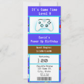 エピックゲーマー ハッピー8歳の誕生日チケット招待状 招待状 (正面)