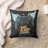 エピックゲームギア。食べ.眠れ。ゲーム。繰り返す。ヴィンゲ クッション (ブランケット)