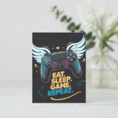 エピックゲームギア。食べ.眠れ。ゲーム。繰り返す。ヴィンゲ ポストカード (スタンド正面)