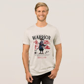 エピックサムライ武士日本刀文化メンズ トライブレンドTシャツ (正面全面)
