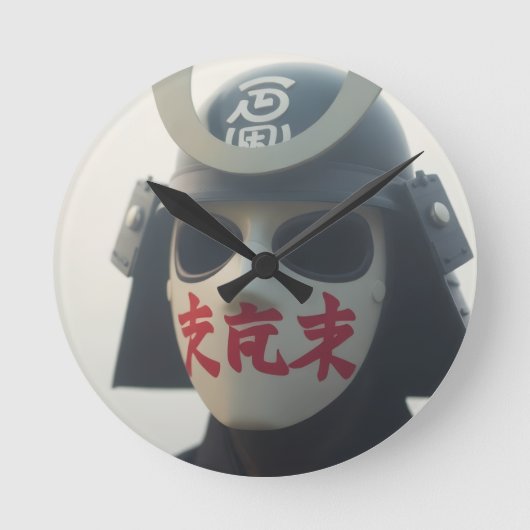 エピックサムライ ラウンド壁時計 (正面)