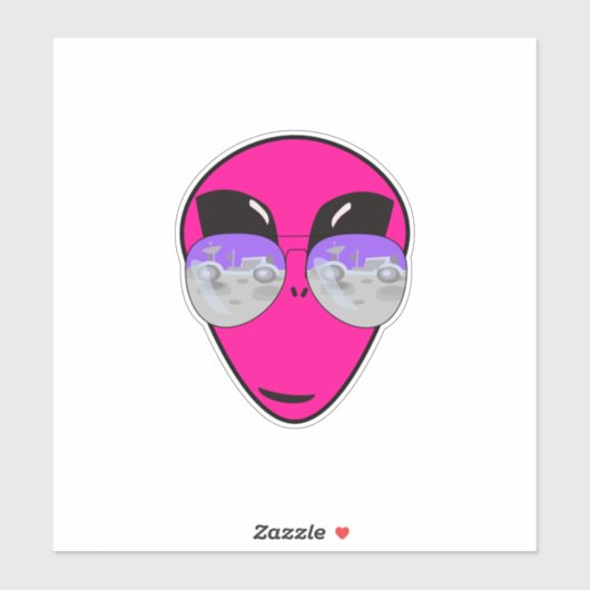 エピックシェードエイリアンヘッドムーン観光客UFO シール (シート)