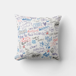 エピックスクールデイドゥードルタイムおもしろいアート クッション