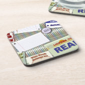 エピックスタイルライターコラージアートデザインパターン コースター (左側)