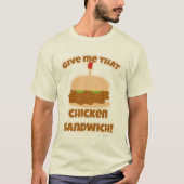 エピックチキンサンドイッチラブスローガン Tシャツ (正面)