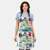 エピックトラベルロゴズコラージュデザイン観光客 エプロン (着用した状態)