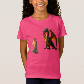 エピックドラゴン対ナイトバトルTシャツデザイン Tシャツ