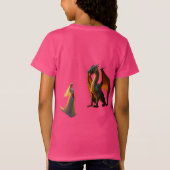 エピックドラゴン対ナイトバトルTシャツデザイン Tシャツ (裏面)