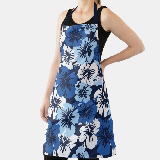 エピックハイビスカスアロハブルーハワイアンフローラ エプロン (インサイチュ)