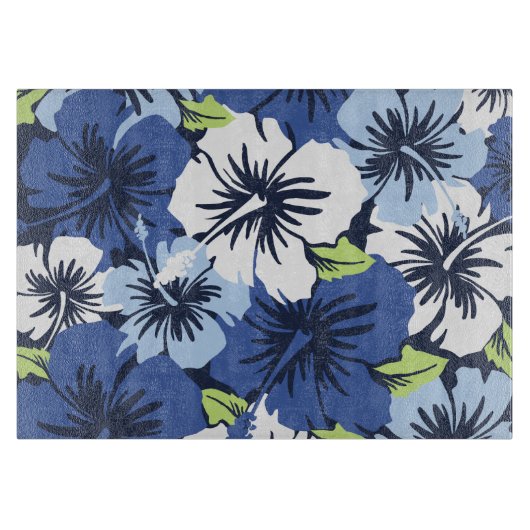 エピックハイビスカスハワイアンガラス切断板 カッティングボード (正面)