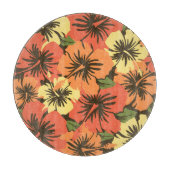 エピックハイビスカスハワイアンガラス切断板 カッティングボード (正面)