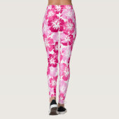 エピックハイビスカスハワイアントロピカルフローラピンク レギンス (裏面)