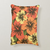エピックハイビスカスハワイアンフローラアロハシャツプリント アクセントクッション (裏面(縦))