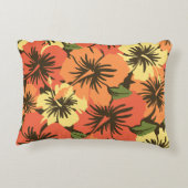 エピックハイビスカスハワイアンフローラアロハシャツプリント アクセントクッション (裏面)