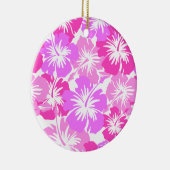 エピックハイビスカスハワイアンフローラアロハシャツプリント セラミックオーナメント (右)