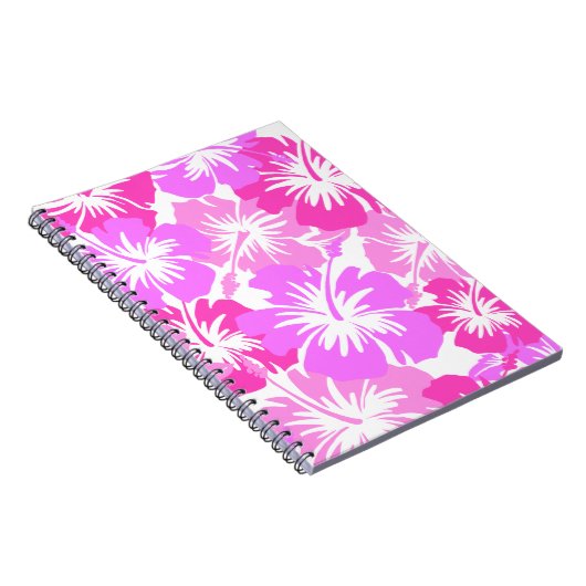 エピックハイビスカスハワイアンフローラアロハシャツプリント ノートブック (右側)