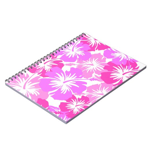 エピックハイビスカスハワイアンフローラアロハシャツプリント ノートブック (左側)