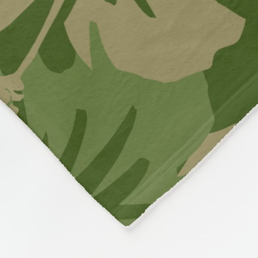 エピックハイビスカスハワイアンフローラアロハ – 迷彩柄 フリースブランケット (角)