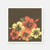 エピックハイビスカスハワイアンフローラ スタンダードカクテルナプキン (正面)