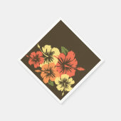 エピックハイビスカスハワイアンフローラ スタンダードカクテルナプキン (角)