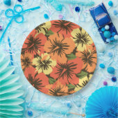 エピックハイビスカスハワイアンフローラ ペーパープレート (パーティー)