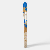 エピックハイビスカスヴィンテージフェイクサーフボードウッドインブルー Case-Mate iPhoneケース (裏面 / 左)