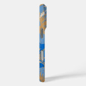 エピックハイビスカスヴィンテージフェイクサーフボードウッドインブルー Case-Mate iPhoneケース (裏面 / 右)