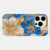 エピックハイビスカスヴィンテージフェイクサーフボードウッドインブルー Case-Mate iPhoneケース (裏面 (横))