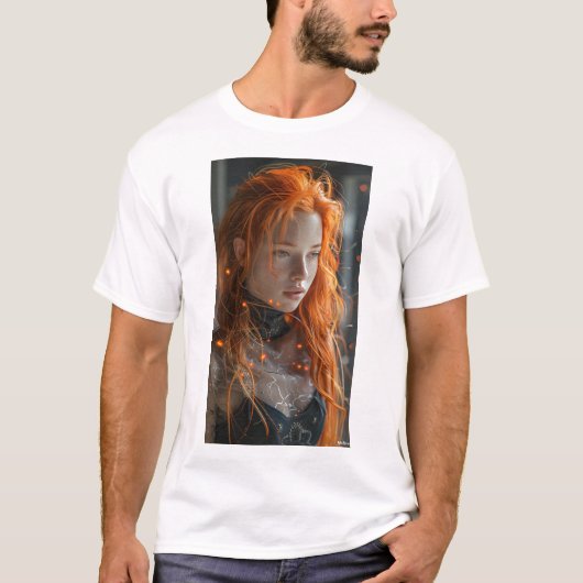 エピックバトルアクションポーズウォリアーMidjourneyファッション Tシャツ (正面)