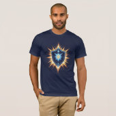 エピックファンタジーシールド 輝くエネルギー放出 – マ Tシャツ (正面フル)