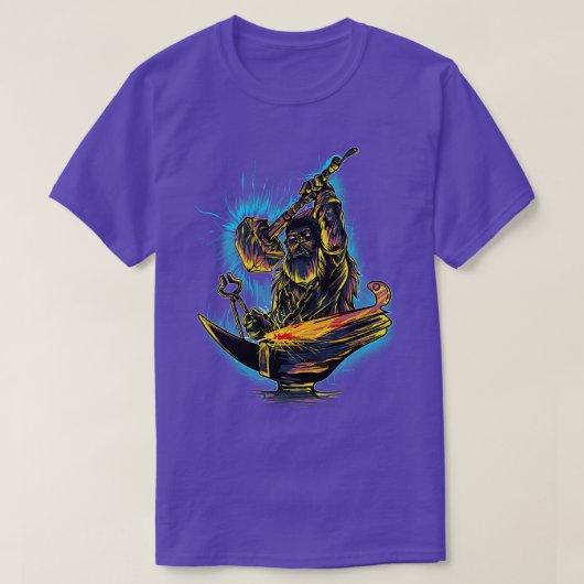 エピックブラックスミス熱間鍛造ナイフ職人 Tシャツ (デザイン正面)